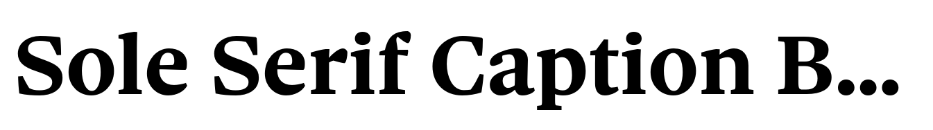 Sole Serif Caption Bold